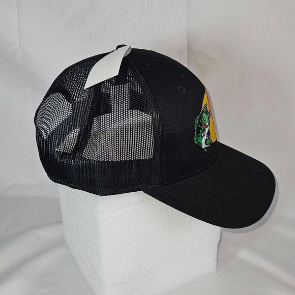 Bass Pro Shops “Gone Fishing” California Republic Trucker Hat Black Mesh Snapbac - Picture 3 of 7